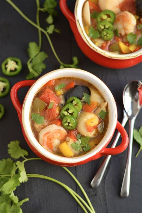 Seafood Chili {GF, Low Cal, Paleo} - Skinny Fitalicious®