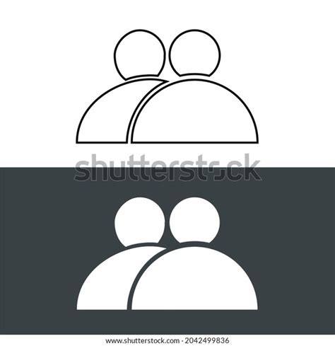 People Icon People Outline Solid Icon Stock Vector (Royalty Free ...