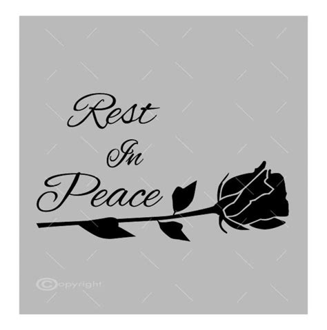 Rest in Peace Rose SVG PNG Dxf Digital File Clipart A1 - Etsy