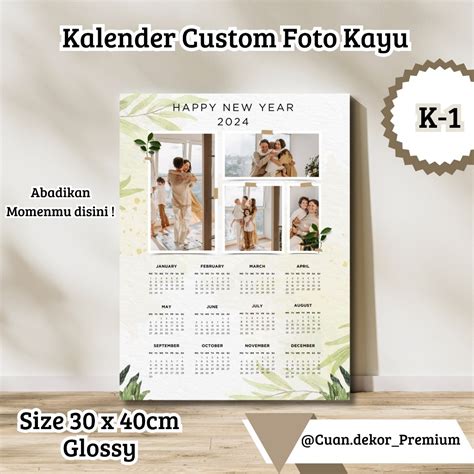 Jual CETAK FOTO KAYU KALENDER CUSTOM FOTO KAYU UKURAN 30 X 40 CM / KALENDER FOTO CUSTOM | Shopee ...