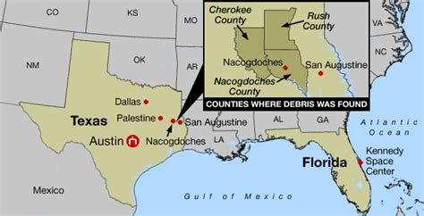 Map of Main Debris Field