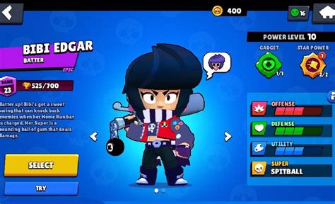 ⚾️Bibi Edgar skin⚾️ (vruo1) : Brawlstars