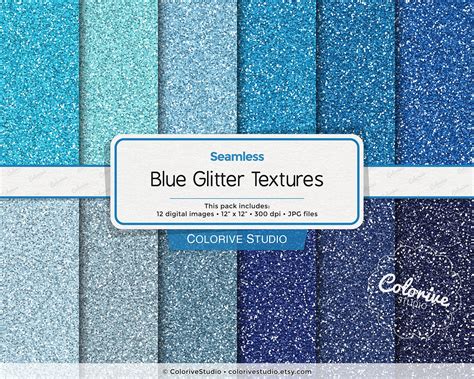 Blue Glitter digital paper solid glitter textures blue | Etsy