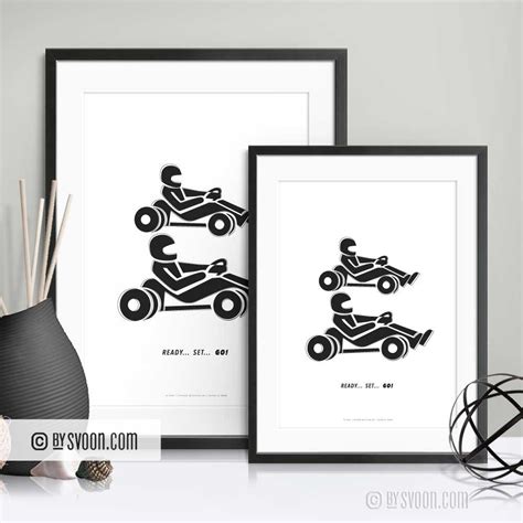 Go Karts Print Minimal Wall Decor Go Kart Race Poster - Etsy