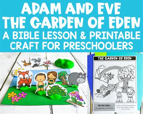 Adam and Eve Preschool Bible Craft and Lesson Garden of Eden - Etsy