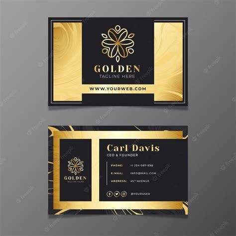 Free Vector | Gold foil business card template