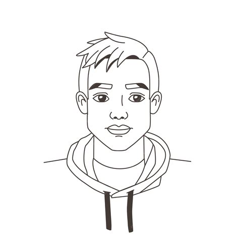 Premium Vector | Portrait of young man in doodle hand drawn style Guys avatar face head sketch ...