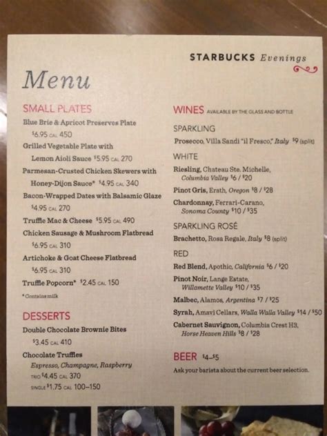 Starbucks Reserve Menu, Menu for Starbucks Reserve, University District ...