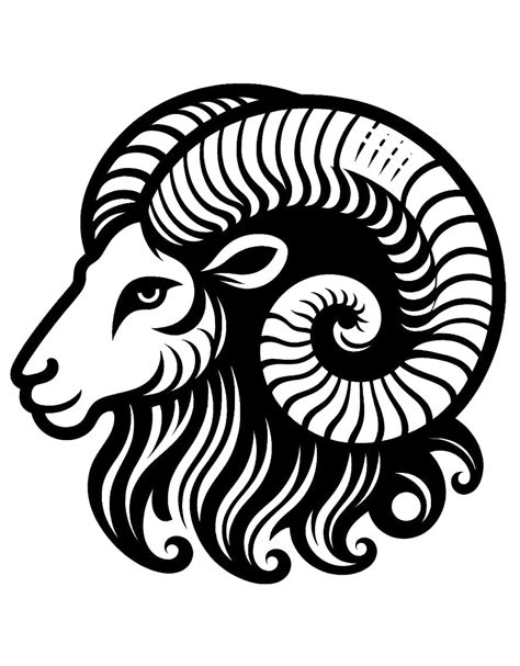 Aries Zodiac Sign coloring page - Download, Print or Color Online for Free
