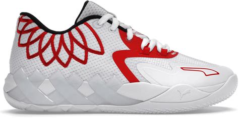 Puma LaMelo Ball MB.01 Lo Team Colors White High Risk Red 376941-10