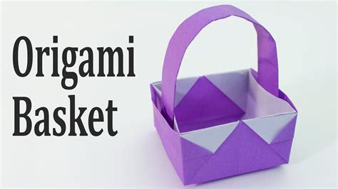 Origami Easter Basket Tutorial (Traditional) - YouTube