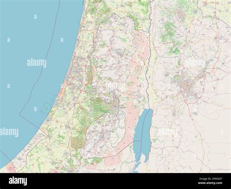 West Bank, region of Palestine. Open Street Map Stock Photo - Alamy