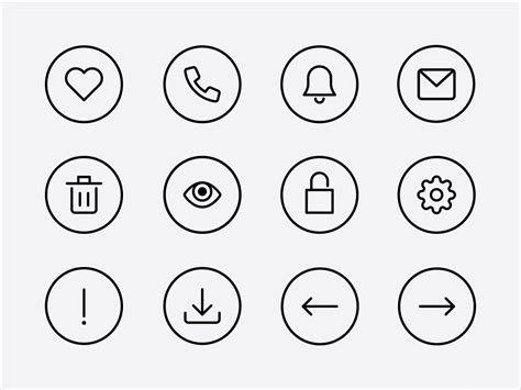 Outline Icons Pack by Dmitry Kavalev on Dribbble