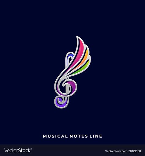 Music wing template Royalty Free Vector Image - VectorStock