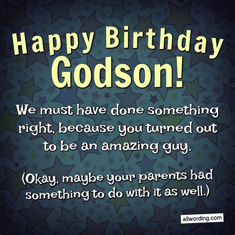 25 Ways to Say Happy Birthday to a Godson » AllWording.com