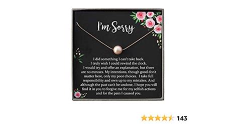 Apology Gifts, I'm sorry gifts for Her, 14K Rose Gold Filled Blush Pearl Necklace with ...