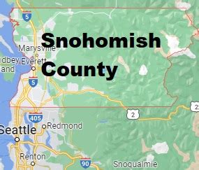 Snohomish County on the satellite map of Washington 2024. Actual ...