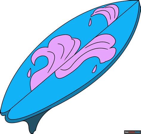 Surfboard Cartoon Drawing - Hawaiian Surfboard Clipart Image Clipartix ...