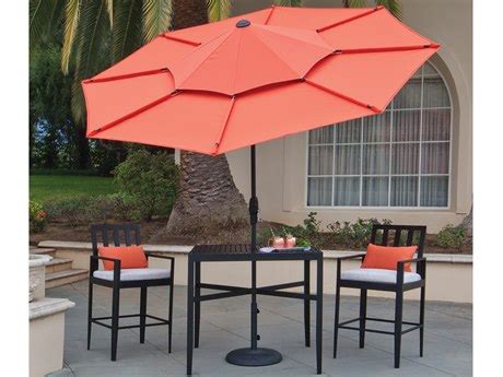 Treasure Garden 10' Shanghai Aluminum Round Collar Tilt Crank Lift Umbrella | USA459