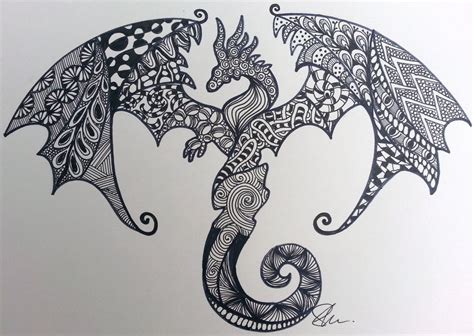 zentangle dragon - Google Search | Small dragon tattoos, Zentangle drawings, Zentangle art