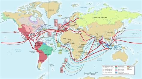 This map shows the European trade routes of the 16th century. Newer technology allowed greater ...