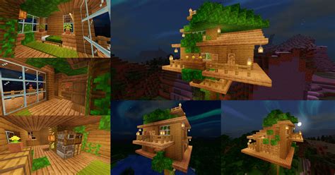 My first attempt to build a jungle tree house, any suggestions? : r/Minecraft