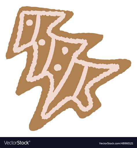 Gingerbread christmas cookie Royalty Free Vector Image