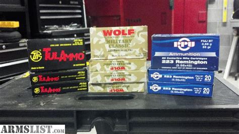 ARMSLIST - For Sale: .223 ammo, various brands