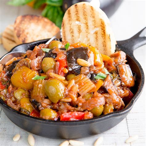 CAPONATA CATANESE - Sicilian appetizer w/ eggplants and bell peppers