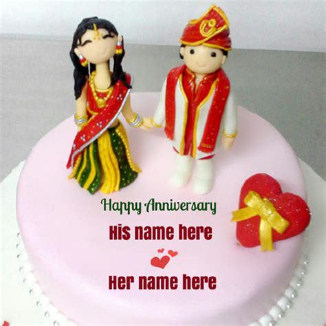 Happy Wedding Anniversary Cakes With Names - The Cake Boutique