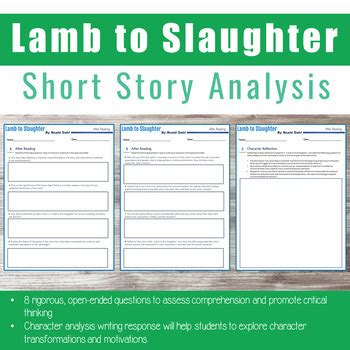 Lamb to the Slaughter Short Story Analysis by Lavender and Literacy