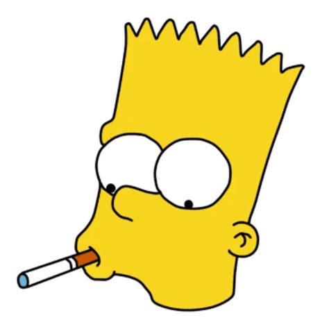 Bart Simpson Smoking Sticker - Sticker Mania