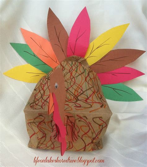 Paper Bag Turkey Craft for Kids |Life on Lakeshore Drive