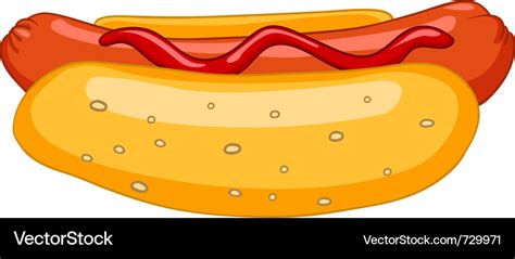 Cartoon food hotdog Royalty Free Vector Image - VectorStock