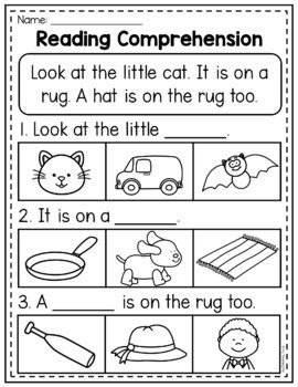 Comprehension Worksheets - Kindergarten Reading Comprehension | TPT