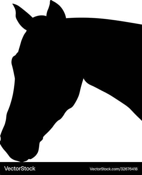 Horse profile silhouette Royalty Free Vector Image