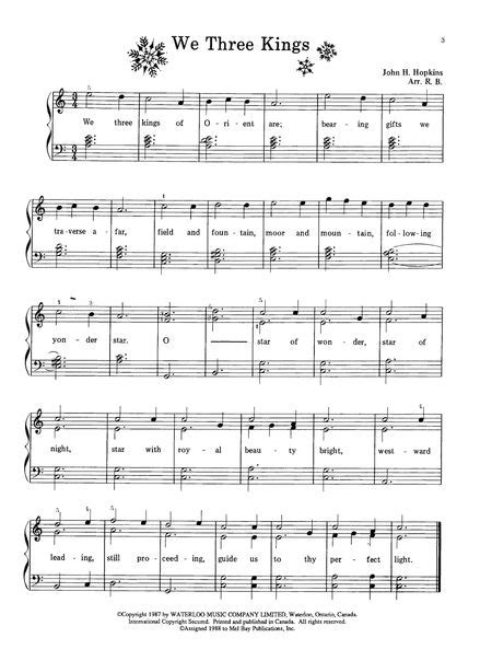 Download Christmas Carols For Easy Piano Sheet Music By Robert Benedict ...