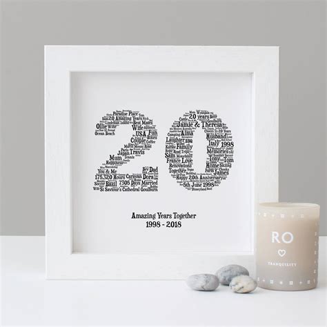 personalised anniversary gift print by hope and love ...