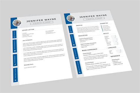 Financial Planner Resume Designer | Resume Templates ~ Creative Market