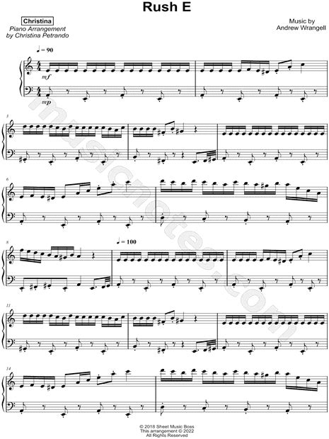 Rush E Piano Sheet Music Easy | ubicaciondepersonas.cdmx.gob.mx