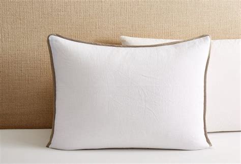 Petite Border Sham, White/ Natural | Sham, Bed pillows, Throw pillows