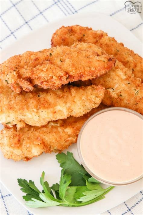 BEST CHICKEN STRIPS RECIPE - Butter with a Side of Bread