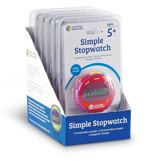 Learning Resources Simple Stopwatch (Set of 6) - Supplies for Schools