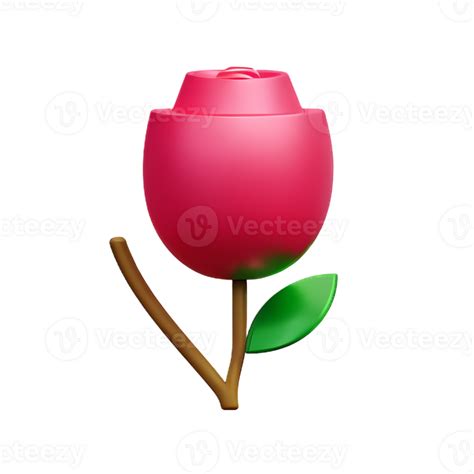 pink rose 3d rendering icon illustration 29352098 PNG