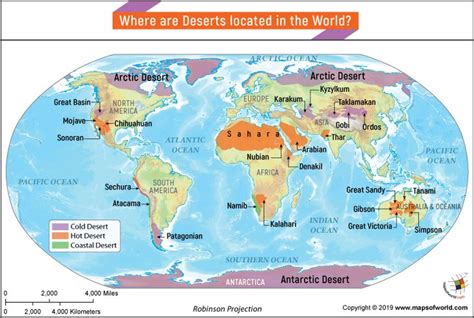 Where are Deserts Located in the World? | World geography map, India ...