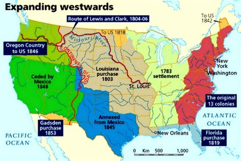 US Expansion Map Expansionism Maps Westward Expansion