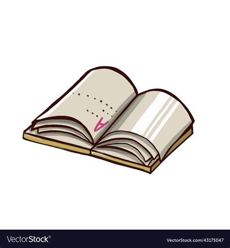 Reading book textbook notepad color Royalty Free Vector