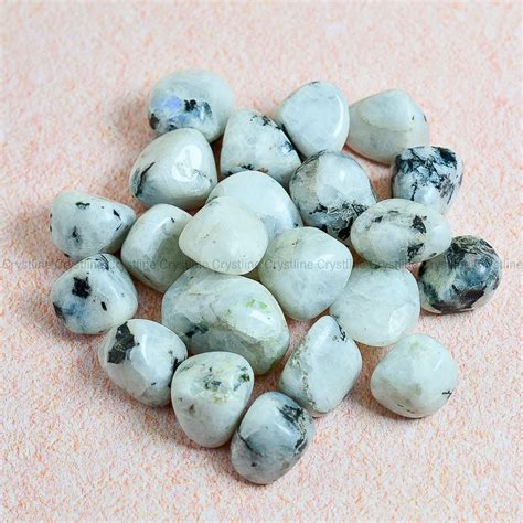 Authentic Rainbow Moonstone Tumbled Stones - Crystline - Buy Certified ...