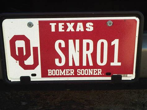 Oklahoma Sooners License Plates | Oklahoma sooners, Sooners, Vanity plate