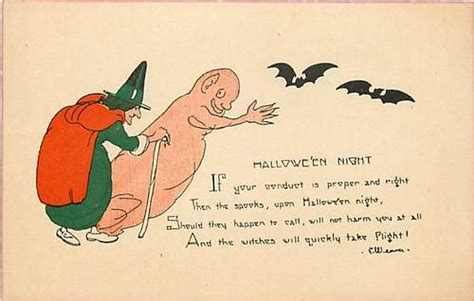 Nothing But Limericks: Hallowe'en Night - A Vintage Limerick Postcard